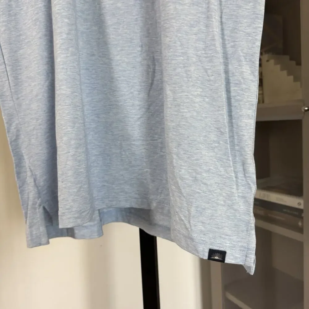 Faherty Movement Short Sleeve Cariff Blue Heather Polo Shirt XXL 2XL NEW - Picture 4 of 7